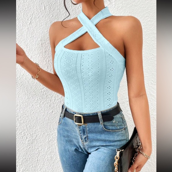 Boho crisscross front halter top - Picture 12 of 15